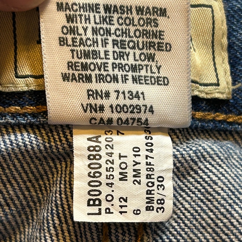 Vintage Classic Fit L.L. Bean Mens Denim Jeans 38x30 Blue - Picture 5 of 11